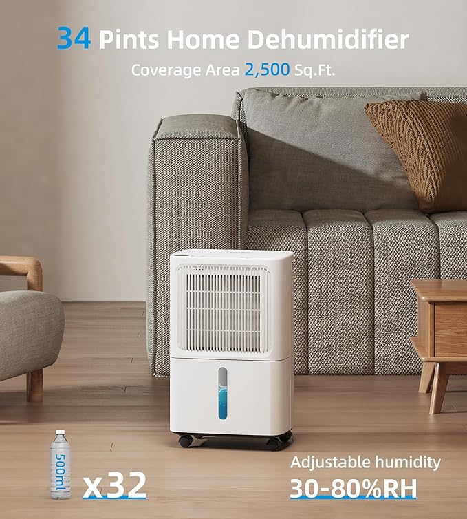 VEAGASO 2500 Sq. Ft Dehumidifier - Image 2