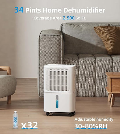 VEAGASO 2500 Sq. Ft Dehumidifier - Image 2