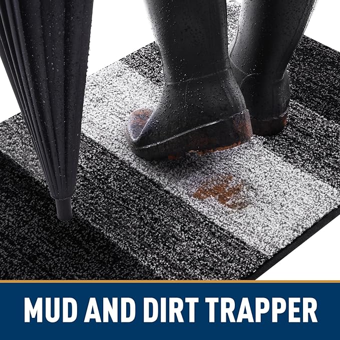 Smiry Dog Door Mat for Muddy Paws, Absorbs Moisture and Dirt, Low-Profile - Image 3