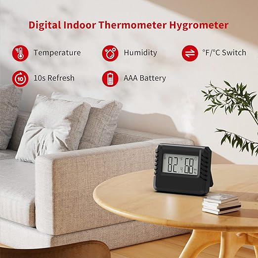 2PCS Indoor Thermometer Hygrometer - Image 2