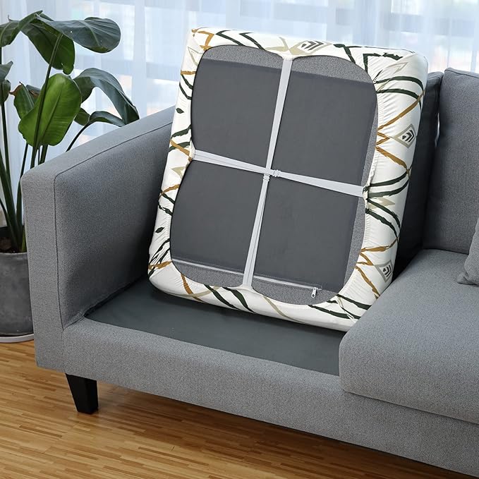 Fuloon Sofa Cushion Covers, Stretch Printed Seat Cushion Cover Couch Seat - Image 5