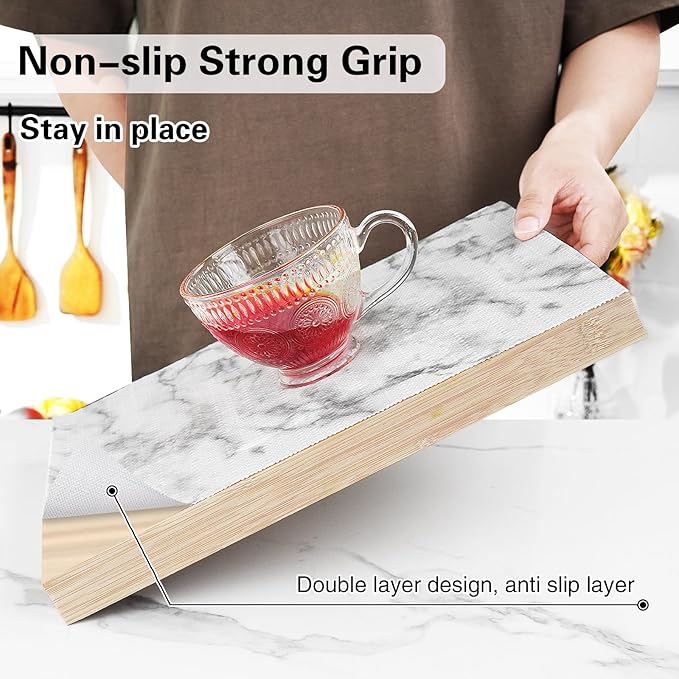 Drawer and Shelf Liner for Kitchen Cabinet, Non-Adhesive Cabinet Liner 24in x - Image 2