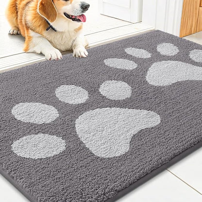 Smiry Dog Door Mat for Muddy Paws, Absorbs Moisture and Dirt, Low-Profile by Smiry