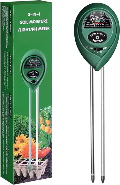 iPower 3-in-1 Soil Moisture/pH/Light Meter, Soil Test kit - Image 2