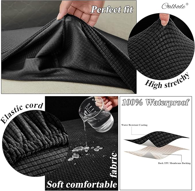14Pcs Outdoor Stretch Cushion Covers, Waterproof Outdoor Chair Cushion Covers - Image 3
