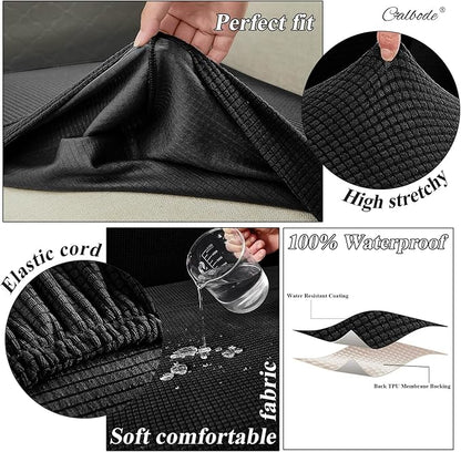 8Pcs Outdoor Stretch Cushion Covers, Waterproof Outdoor Chair Cushion Covers - Image 3