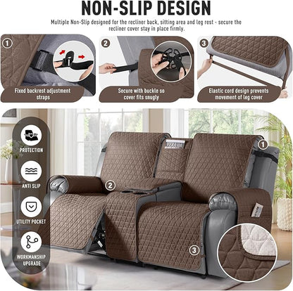 TAOCOCO 100% Waterproof Loveseat Recliner Couch Sofa Covers - Image 5