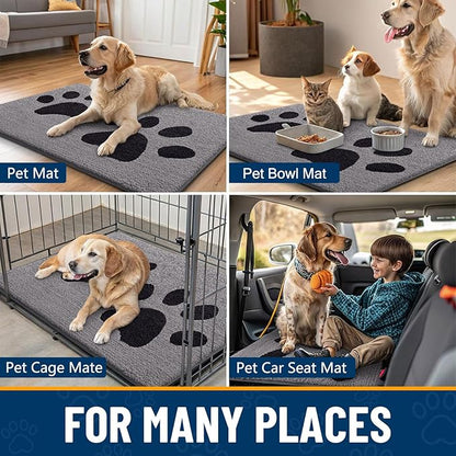 Smiry Dog Door Mat for Muddy Paws, Absorbs Moisture and Dirt, Low-Profile - Image 7