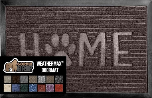 GORILLA GRIP 100% Waterproof All-Season WeatherMax Doormat US Designed Natural by GorillaGrip