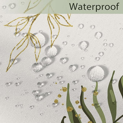 Extra Wide Boho Shower Curtain 180Wx70H Wrap Around Clawfoot Tub Curtain Sage - Image 5