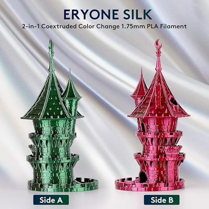 ERYONE Silk Dual Color PLA Filament 3D Printer 1.75mm +/- 0.03mm, Bicolor - Image 3
