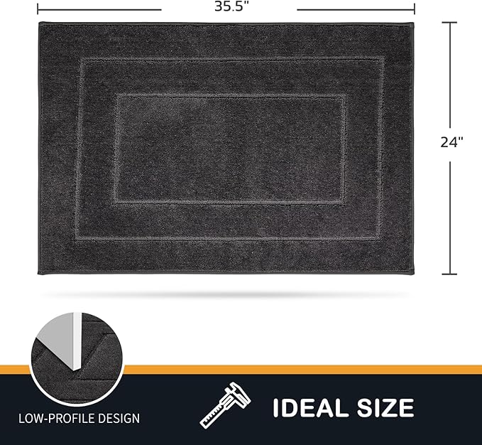 PURRUGS Dirt Trapping Door Mat 24" x 35.5", Non-Slip/Skid Machine Washable - Image 2