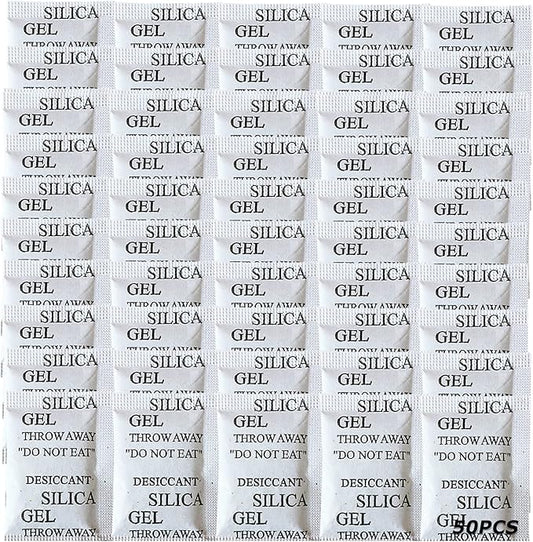 50PCS 5 Gram Silica Gel Packets, Premium Moisture Absorbers, Desiccant Packs by SmaringRobot