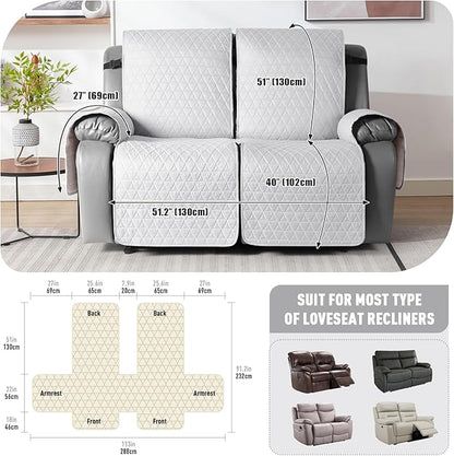 TAOCOCO 100% Waterproof Recliner Cover, Non-Slip Washable Reclining Couch Cover - Image 3