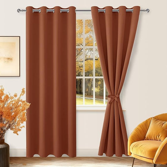 Hiasan Fall Blackout Curtains for Bedroom Home Decor, 52 x 96 Inches Long by Hiasan