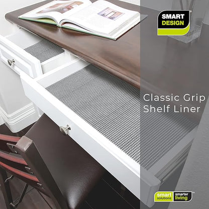 Smart Design Classic Grip Shelf Liner – 12in x 20ft – Non-Adhesive Drawer Liner - Image 7