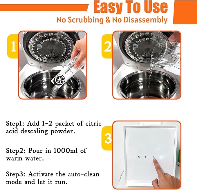 xcivi 10 Pack Descaling Powder for Livatro Stainless Steel Warm Mist Humidifier - Image 5