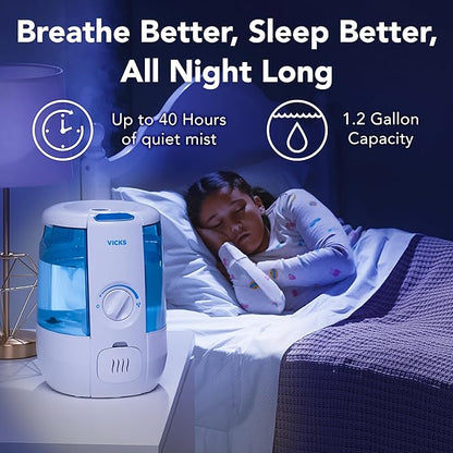 Vicks CoolRelief Cool Mist Humidifier Small to Medium Room Vaporizer - Image 2