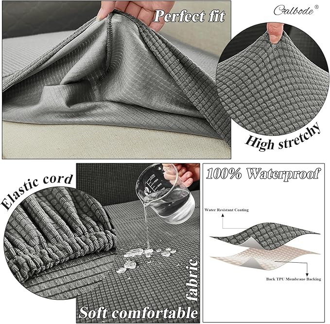 8Pcs Outdoor Stretch Cushion Covers, Waterproof Outdoor Chair Cushion Covers - Image 3