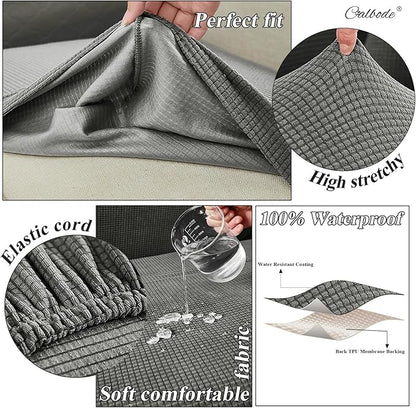 14Pcs Outdoor Stretch Cushion Covers, Waterproof Outdoor Chair Cushion Covers - Image 3