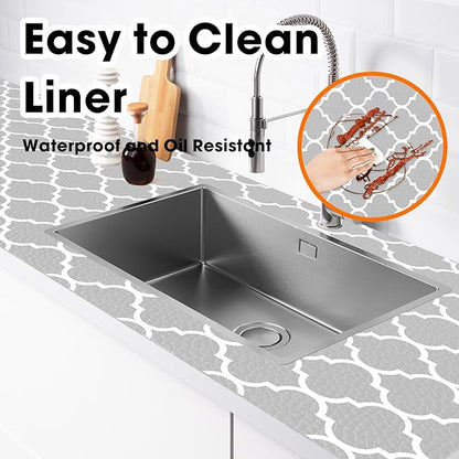 Drawer and Shelf Liner for Kitchen Cabinets Non-Adhesive, Non-Slip Cabinet - Image 3