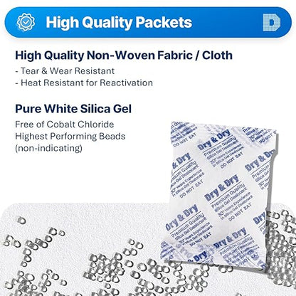 Dry & Dry 50 Gram Silica Gel Packets, Desiccants - Image 2