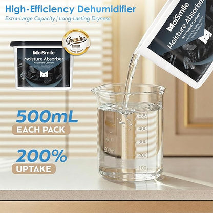 Moisture Absorbers, Efficient Activated Charcoal Humidity Absorber ＆ Odor - Image 4