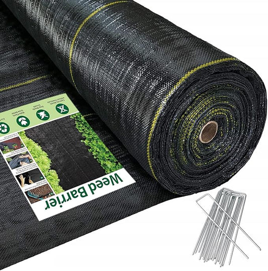 3ft x100ft Black Weed Barrier 3.5oz Landscape Premium Fabric-Heavy Duty Woven by Sunocity