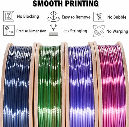 OVV3D Rainbow PLA Filament Bundle 3D Printer Filament, Silk PLA Filament 1.75mm - Image 5