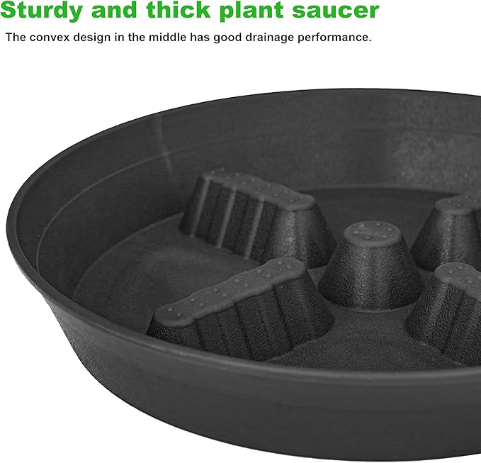 4 Pack Plant Saucer 10 inch, 8 12 14 17 inch, Plant Stand Plastic Plant Saucers - Image 3