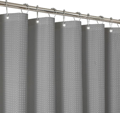 2-in-1 Waterproof Fabric Shower Curtain by THAIGEE