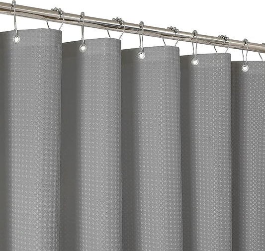 2-in-1 Waterproof Fabric Shower Curtain by THAIGEE