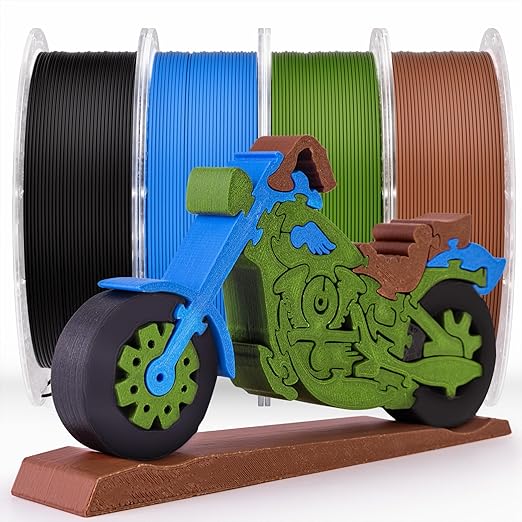 AMOLEN Matte PLA Filament 1.75mm Bundle, Chocolate Brown, Amolen Blue, Olive by AMOLEN