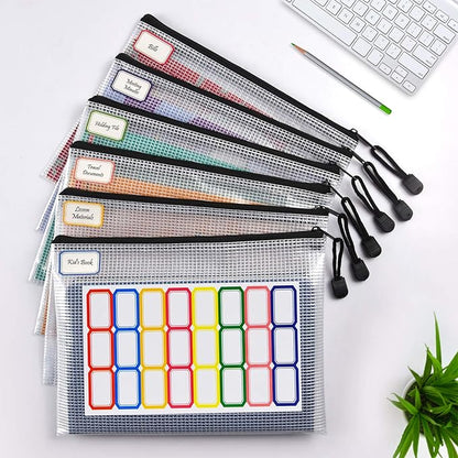 Mesh Zipper Pouch, A5 Size Tear-Resistant Document Pouch, Extra Large Zip File - Image 3
