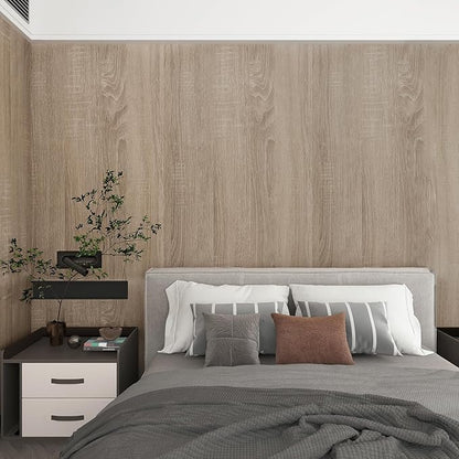 354x24 Inch Light Wood Wallpaper Peel and Stick Oak Wood Grain Contact Paper - Image 5