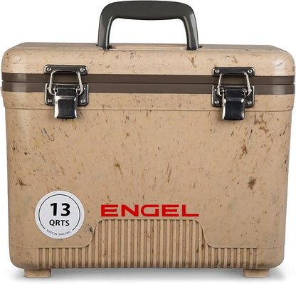 ENGEL 13qt Leak-Proof, Air Tight, Drybox Cooler and Small Hard Shell Lunchbox by ENGEL