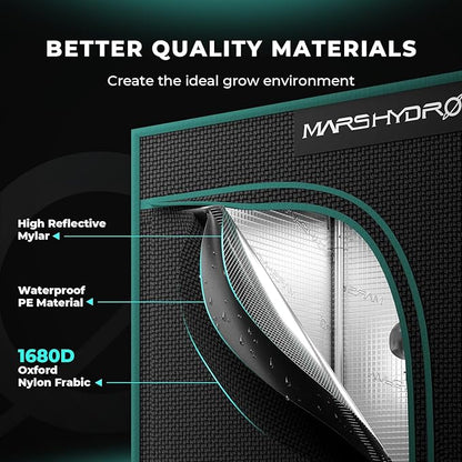 MARS HYDRO 2.5x1.5 Advanced Grow Tent, - Image 2