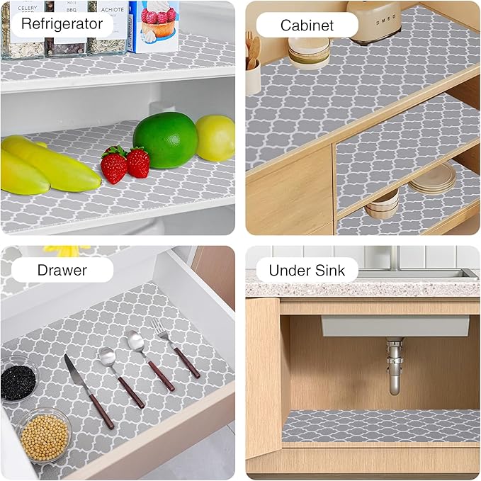 Drawer and Shelf Liner for Kitchen Cabinet, Non-Adhesive Cabinet Liner 18in x - Image 8