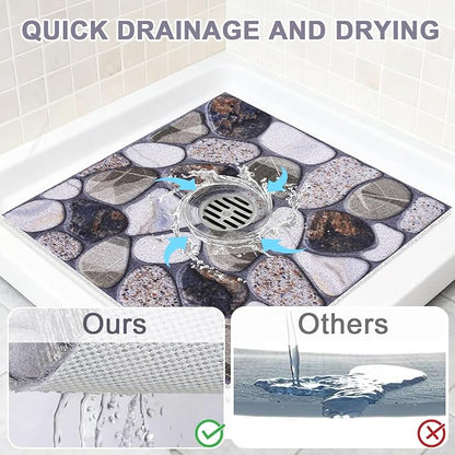 Square Shower Mat Non Slip: 24x24 Inch Extra Large Shower Mats - Image 5
