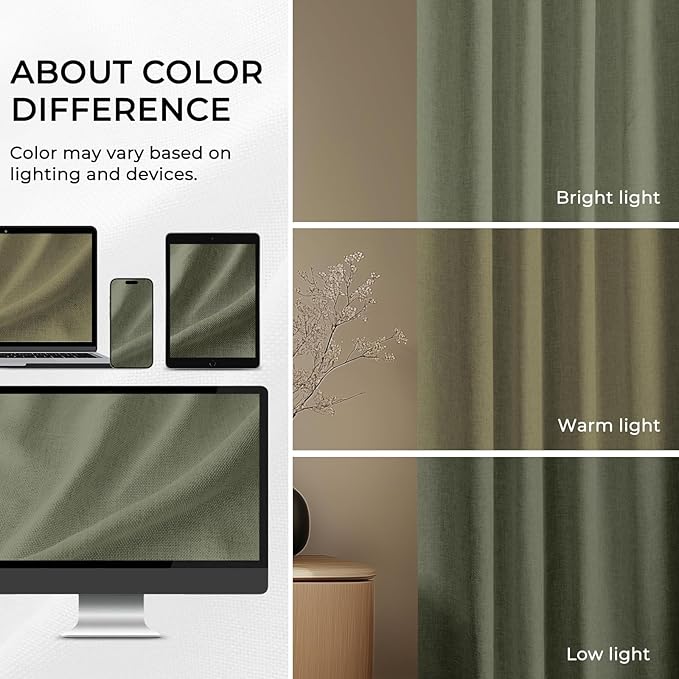 INOVADAY Thermal Sliding Door Curtains 100% Blackout Curtains - Image 5