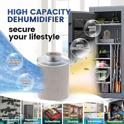 750 Grams 6pcs Gun Safe Dehumidifier, Reusable Canister Desiccant Dehumidifier - Image 6