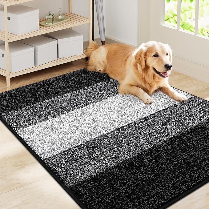 Smiry Dog Door Mat for Muddy Paws, Absorbs Moisture and Dirt, Low-Profile by Smiry