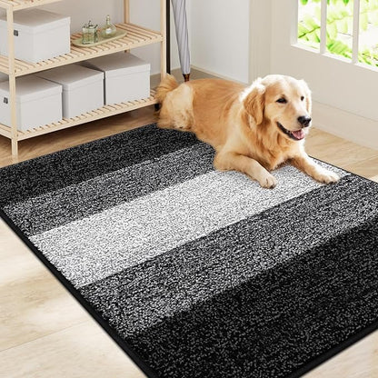 Smiry Dog Door Mat for Muddy Paws, Absorbs Moisture and Dirt, Low-Profile by Smiry