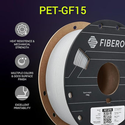 Polymaker Fiberon White PET-GF15 3D Printer Filament 1.75mm 1KG, 15% Glass - Image 2