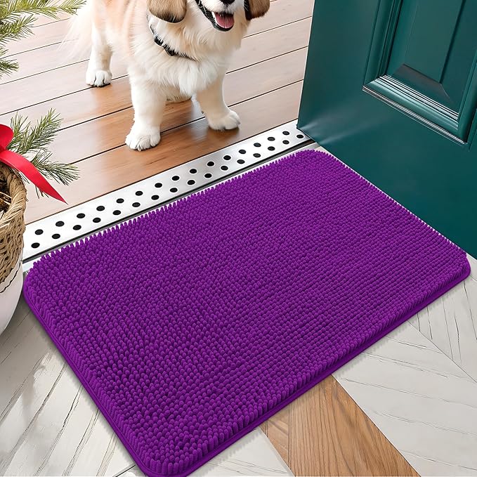 OLANLY Dog Door Mat for Muddy Paws 24x16, Absorbs Moisture and Dirt, Absorbent by OLANLY