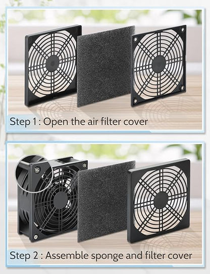 Wathai 120mm x 38mm 4 Inch Small Exhaust Fan 12V Duct Fan - Image 8