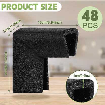 48 Pcs Foam Corner Protectors for Shipping, L-Shaped Edge Guards for TV Moving - Image 2