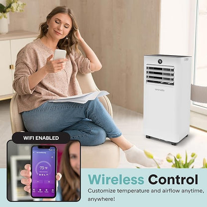 SereneLife 10, 000 BTU Portable Air Conditioner, Small AC - Image 2