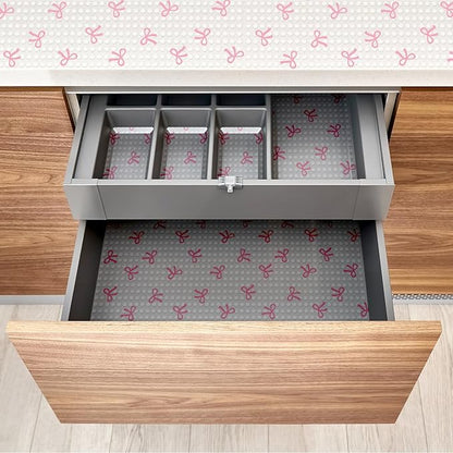 Pink Bow Refrigerator Liner Waterproof Fridge Shelf Mat Non-Adhesive Cabinet - Image 4