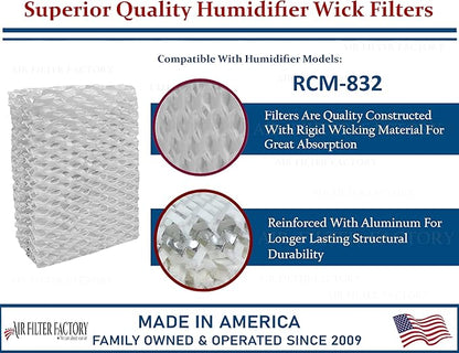 Air Filter Factory Replacement For ReliOn RCM-832 Humidifier Wick Filters 2-Pack - Image 2